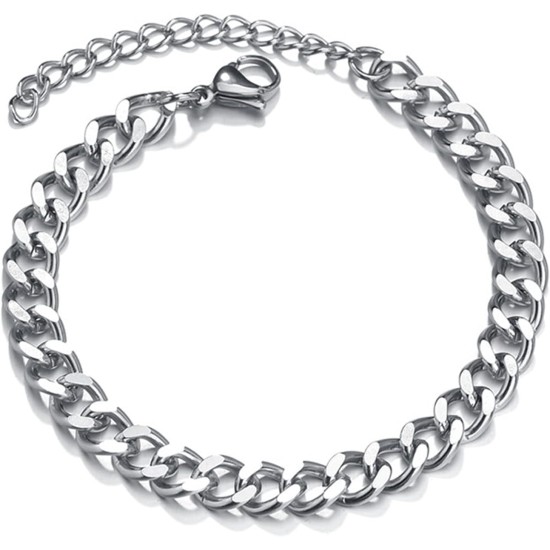 GoPaw Cuban Chain Bracelet 7MM, Stainless Steel Bracelet Curb Mens, Mens Chain Bracelets, Cuban Link Chain, 18+5 CM Length, Gift for Father's Day GoPaw Cuban Chain Bracelet 7MM, Stainless Steel Bracelet Curb Mens, Mens Chain Bracelets, Cuban Link Chain, 18+5 CM Length, Gift for Father's Day