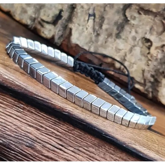 Hematite Bracelet Natural Stone Bead Bracelet No- magnetic Adjustable Woven Bracelets Men and Women Jewelry Gift Hematite Bracelet Natural Stone Bead Bracelet No- magnetic Adjustable Woven Bracelets Men and Women Jewelry Gift