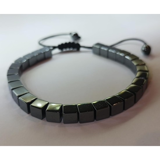Hematite Bracelet Natural Stone Bead Bracelet No- magnetic Adjustable Woven Bracelets Men and Women Jewelry Gift Hematite Bracelet Natural Stone Bead Bracelet No- magnetic Adjustable Woven Bracelets Men and Women Jewelry Gift