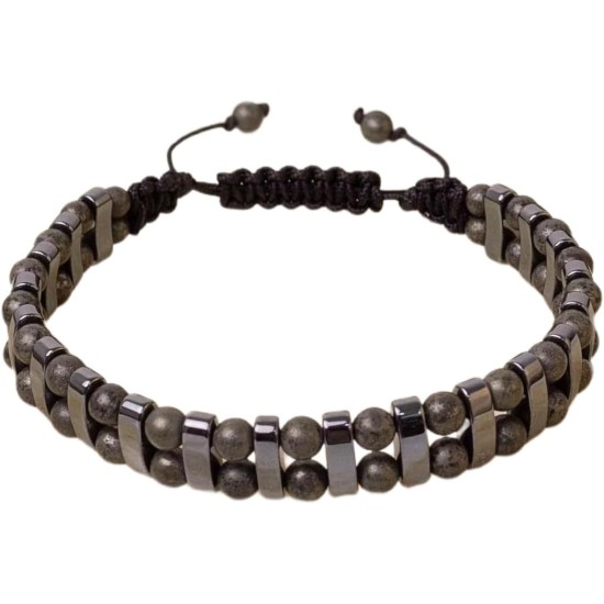 Hematite Bracelet Natural Stone Bead Bracelet No- magnetic Adjustable Woven Bracelets Men and Women Jewelry Gift Hematite Bracelet Natural Stone Bead Bracelet No- magnetic Adjustable Woven Bracelets Men and Women Jewelry Gift