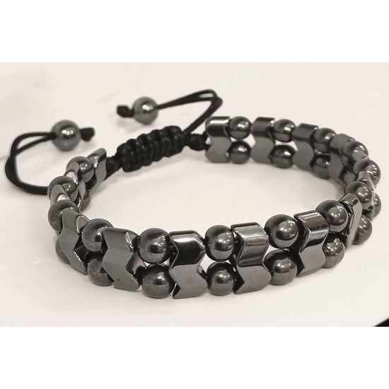 Hematite Bracelet Natural Stone Bead Bracelet No- magnetic Adjustable Woven Bracelets Men and Women Jewelry Gift Hematite Bracelet Natural Stone Bead Bracelet No- magnetic Adjustable Woven Bracelets Men and Women Jewelry Gift