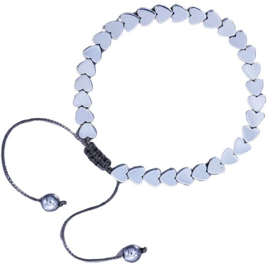 Hematite Bracelet Natural Stone Bead Bracelet No- magnetic Adjustable Woven Bracelets Men and Women Jewelry Gift Hematite Bracelet Natural Stone Bead Bracelet No- magnetic Adjustable Woven Bracelets Men and Women Jewelry Gift