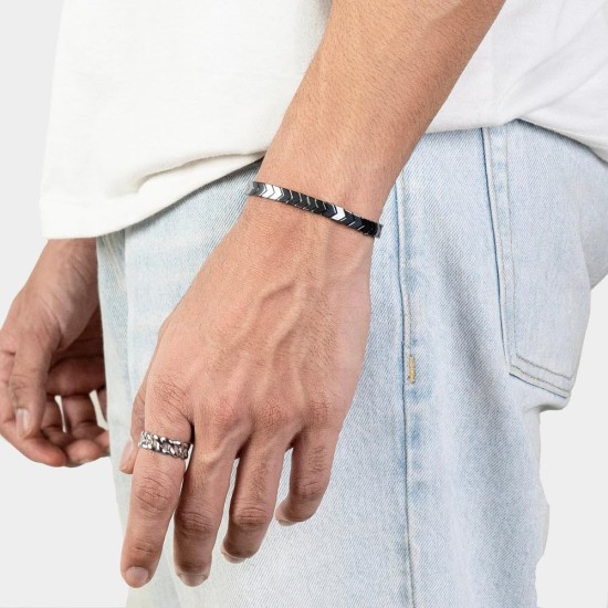 Hematite Bracelet Natural Stone Bead Bracelet No- magnetic Adjustable Woven Bracelets Men and Women Jewelry Gift Hematite Bracelet Natural Stone Bead Bracelet No- magnetic Adjustable Woven Bracelets Men and Women Jewelry Gift