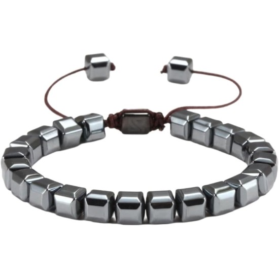 Hematite Bracelet Natural Stone Bead Bracelet No- magnetic Adjustable Woven Bracelets Men and Women Jewelry Gift Hematite Bracelet Natural Stone Bead Bracelet No- magnetic Adjustable Woven Bracelets Men and Women Jewelry Gift
