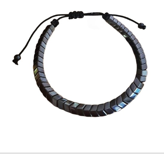 Hematite Bracelet Natural Stone Bead Bracelet No- magnetic Adjustable Woven Bracelets Men and Women Jewelry Gift Hematite Bracelet Natural Stone Bead Bracelet No- magnetic Adjustable Woven Bracelets Men and Women Jewelry Gift
