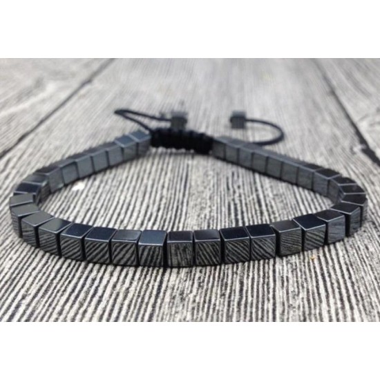 Hematite Bracelet Natural Stone Bead Bracelet No- magnetic Adjustable Woven Bracelets Men and Women Jewelry Gift Hematite Bracelet Natural Stone Bead Bracelet No- magnetic Adjustable Woven Bracelets Men and Women Jewelry Gift