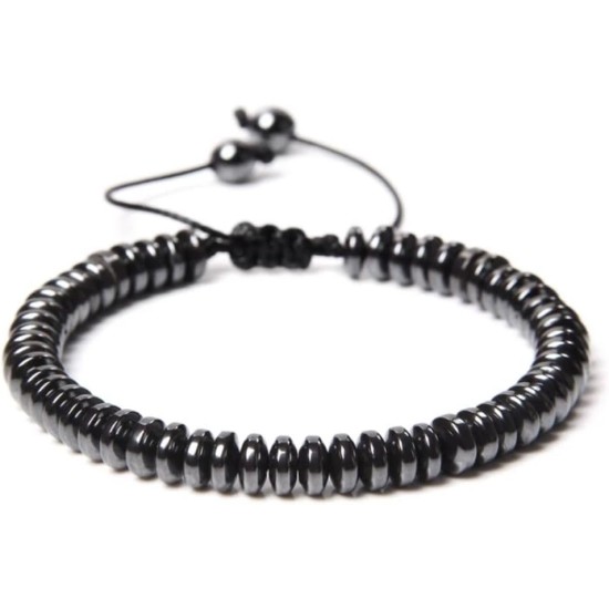 Hematite Bracelet Natural Stone Bead Bracelet No- magnetic Adjustable Woven Bracelets Men and Women Jewelry Gift Hematite Bracelet Natural Stone Bead Bracelet No- magnetic Adjustable Woven Bracelets Men and Women Jewelry Gift