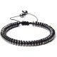 Hematite Bracelet Natural Stone Bead Bracelet No- magnetic Adjustable Woven Bracelets Men and Women Jewelry Gift Hematite Bracelet Natural Stone Bead Bracelet No- magnetic Adjustable Woven Bracelets Men and Women Jewelry Gift
