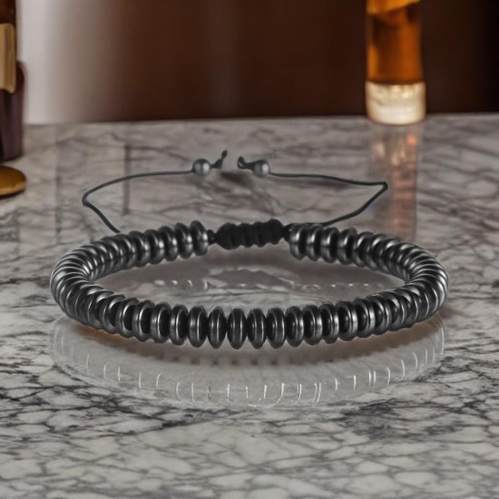 Hematite Bracelet Natural Stone Bead Bracelet No- magnetic Adjustable Woven Bracelets Men and Women Jewelry Gift Hematite Bracelet Natural Stone Bead Bracelet No- magnetic Adjustable Woven Bracelets Men and Women Jewelry Gift