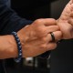 Hipwope 4Pcs Men Bracelet Set Tigers Eye Bracelet Lava Rock Bracelets Moonstone Bracelet Blue Beaded Bracelet Obsidian Bracelet Men/Women Can Wear Summer Bracelets Charm Bracelets for Women