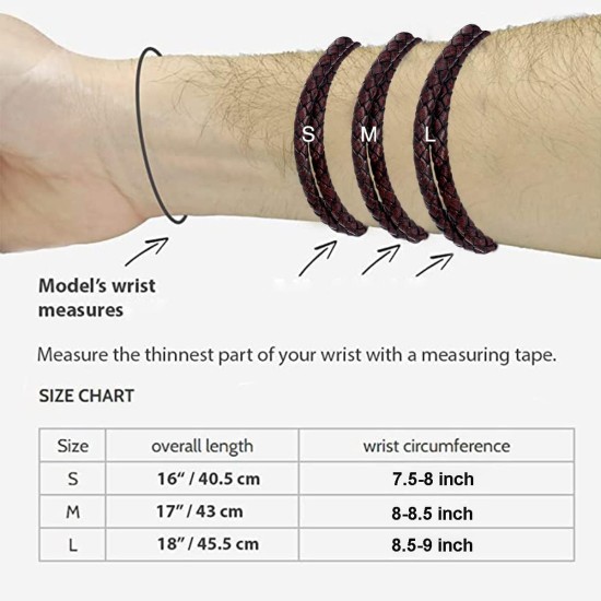 KXJ Italian Leather Bracelet For Men Women Genuine Double Wrap Black/Brown/Red Braided Leather Cuff Bangle Bracelets with Magnetic Stainless Steel Clasp Graduation Father's Day Gifts, 7/7.5/8 Inches, KXJ Italian Leather Bracelet For Men Women Genuine Double Wrap Black/Brown/Red Braided Leather Cuff Bangle Bracelets with Magnetic Stainless Steel Clasp Graduation Father's Day Gifts, 7/7.5/8 Inches,
