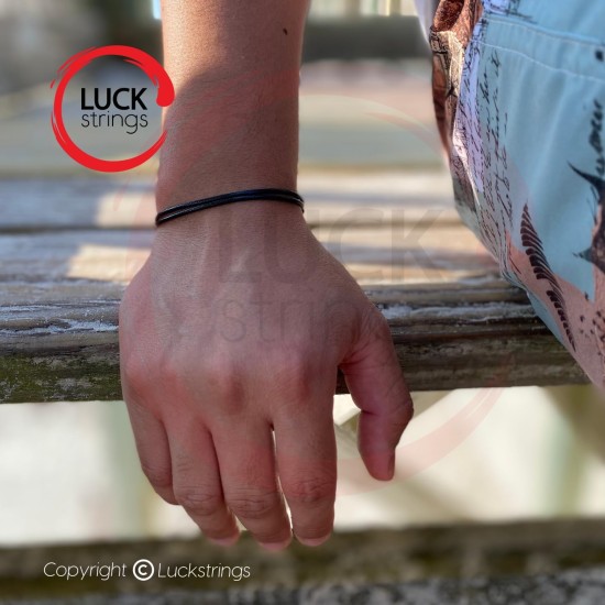 Luck Strings Wax Nylon Adjustable Cord Bracelet for Men or Women - Leather imitation string Unisex Adult Waterproof Surfer Jewelry Boy Girl Friendship Gift Luck Strings Wax Nylon Adjustable Cord Bracelet for Men or Women - Leather imitation string Unisex Adult Waterproof Surfer Jewelry Boy Girl Friendship Gift