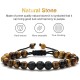 M MOOHAM Natural Stone Bracelets for Men - 8mm Tiger Eye | Matte Agate | Lava Rock Bracelets for Men Boys Gifts Birthday Anniversary Valentine's Day Gifts for Him Boyfriend Husband M MOOHAM Natural Stone Bracelets for Men - 8mm Tiger Eye | Matte Agate | Lava Rock Bracelets for Men Boys Gifts Birthday Anniversary Valentine's Day Gifts for Him Boyfriend Husband