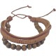 Men's 3 Layers Leather and Beads Bracelet Men's 3 Layers Leather and Beads Bracelet