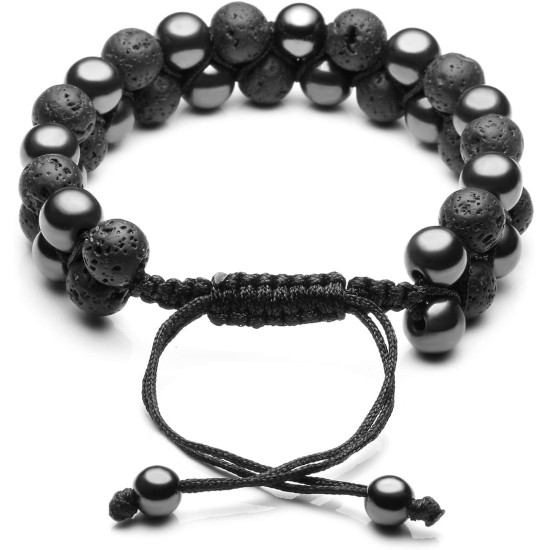 Mens Lava Rock Bracelet-Tiger Eye Bead Hemitate Bracelet Men Natural Stone Yoga Essential Oil Braid Bracelets Double Layer Beads Mens Lava Rock Bracelet-Tiger Eye Bead Hemitate Bracelet Men Natural Stone Yoga Essential Oil Braid Bracelets Double Layer Beads