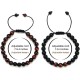 Tiger Eye Mens Bracelet Gifts - 8mm, Stress Relief Adjustable Tiger Eye Bracelet Aromatherapy Essential Oil Diffuser Lava Bracelet Gifts for Men, Stone- 2 pcs Red Tiger&Matte Agate