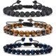 Tiger Eye Mens Bracelet Gifts - 8mm Tiger Eye Lava Rock Stone Mens Anxiety Bracelets, Stress Relief Adjustable Tiger Eye Bracelet Aromatherapy Essential Oil Diffuser Lava Bracelet Gifts for Men Tiger Eye Mens Bracelet Gifts - 8mm Tiger Eye Lava Rock Stone Mens Anxiety Bracelets, Stress Relief Adjustable Tiger Eye Bracelet Aromatherapy Essential Oil Diffuser Lava Bracelet Gifts for Men