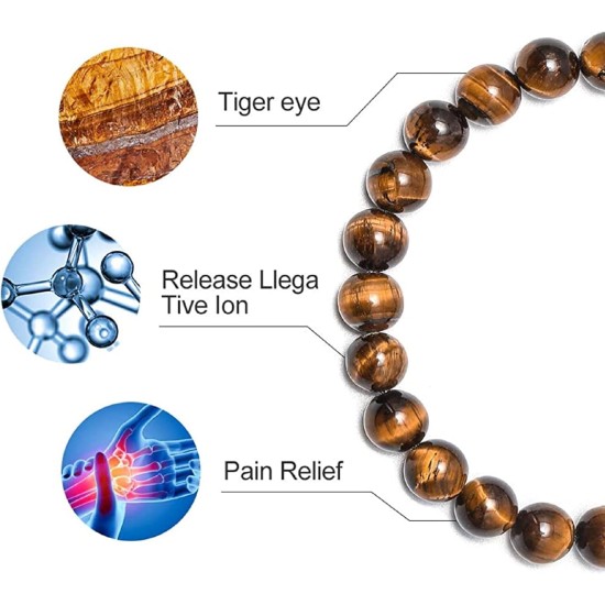 Tiger Eye Mens Bracelet Gifts - 8mm Tiger Eye Lava Rock Stone Mens Anxiety Bracelets, Stress Relief Adjustable Tiger Eye Bracelet Aromatherapy Essential Oil Diffuser Lava Bracelet Gifts for Men Tiger Eye Mens Bracelet Gifts - 8mm Tiger Eye Lava Rock Stone Mens Anxiety Bracelets, Stress Relief Adjustable Tiger Eye Bracelet Aromatherapy Essential Oil Diffuser Lava Bracelet Gifts for Men
