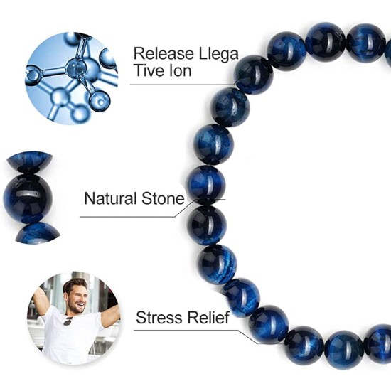 Tiger Eye Mens Bracelet Gifts - 8mm Tiger Eye Lava Rock Stone Mens Anxiety Bracelets, Stress Relief Adjustable Tiger Eye Bracelet Aromatherapy Essential Oil Diffuser Lava Bracelet Gifts for Men Tiger Eye Mens Bracelet Gifts - 8mm Tiger Eye Lava Rock Stone Mens Anxiety Bracelets, Stress Relief Adjustable Tiger Eye Bracelet Aromatherapy Essential Oil Diffuser Lava Bracelet Gifts for Men