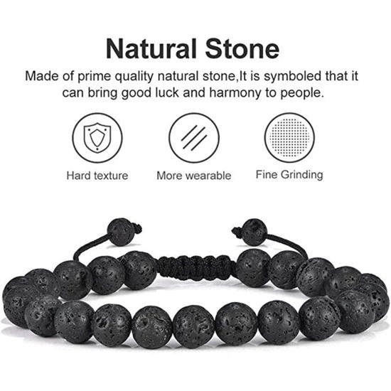 Tiger Eye Mens Bracelet Gifts - 8mm Tiger Eye Lava Rock Stone Mens Anxiety Bracelets, Stress Relief Adjustable Tiger Eye Bracelet Aromatherapy Essential Oil Diffuser Lava Bracelet Gifts for Men Tiger Eye Mens Bracelet Gifts - 8mm Tiger Eye Lava Rock Stone Mens Anxiety Bracelets, Stress Relief Adjustable Tiger Eye Bracelet Aromatherapy Essential Oil Diffuser Lava Bracelet Gifts for Men