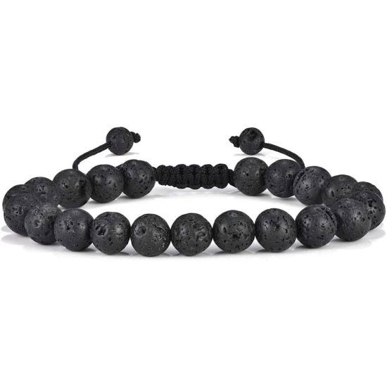 Tiger Eye Mens Bracelet Gifts - 8mm Tiger Eye Lava Rock Stone Mens Anxiety Bracelets, Stress Relief Adjustable Tiger Eye Bracelet Aromatherapy Essential Oil Diffuser Lava Bracelet Gifts for Men- black Tiger Eye Mens Bracelet Gifts - 8mm Tiger Eye Lava Rock Stone Mens Anxiety Bracelets, Stress Relief Adjustable Tiger Eye Bracelet Aromatherapy Essential Oil Diffuser Lava Bracelet Gifts for Men- black