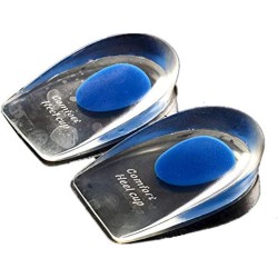 2 pair unisex Heel pad silicone heel cup anti-foot pain comfortable cushioning insole foot pad-Blue S(35-39)