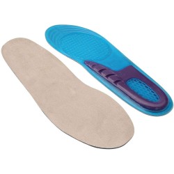 Foot Relief Soft Silicone Sports Gel Insoles, Massage and All Day Long Comfort Ideal Insert Pad for Work, Walking, Running, Heel Pain