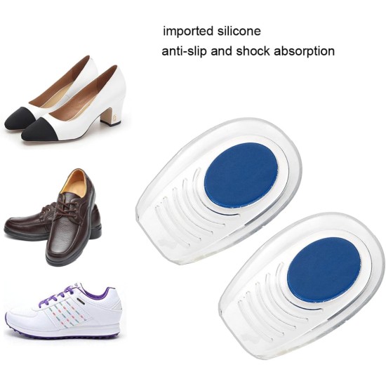 Sonew Silicone Gel Heel Cushion Insoles Lift Spur Foot Pain Protectors Support Shoe Pad High Heel Inserts 1 Pair(S(7 * 10.5CM)) Sonew Silicone Gel Heel Cushion Insoles Lift Spur Foot Pain Protectors Support Shoe Pad High Heel Inserts 1 Pair(S(7 * 10.5CM))