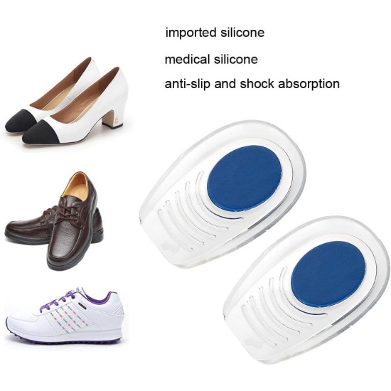 Sonew Silicone Gel Heel Cushion Insoles Lift Spur Foot Pain Protectors Support Shoe Pad High Heel Inserts 1 Pair(S(7 * 10.5CM)) Sonew Silicone Gel Heel Cushion Insoles Lift Spur Foot Pain Protectors Support Shoe Pad High Heel Inserts 1 Pair(S(7 * 10.5CM))
