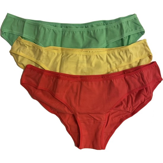 Dice Womens DW Solid Cotton Bikini Pack of 3 Underwear (pack of 3) Dice Womens DW Solid Cotton Bikini Pack of 3 Underwear (pack of 3)
