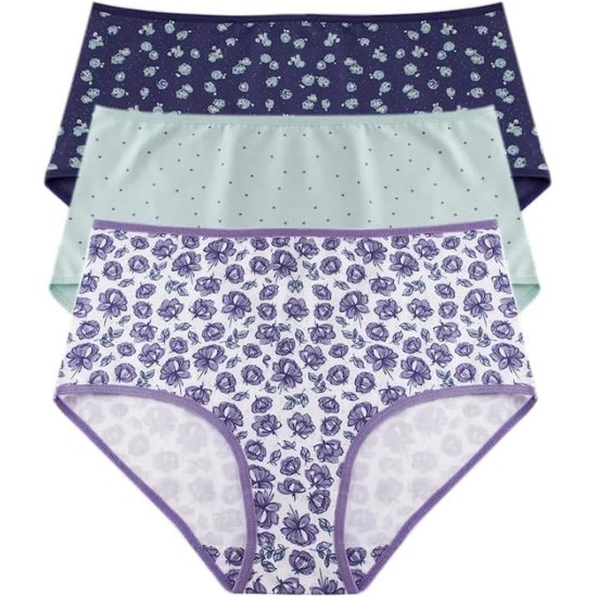 Milk Womens Wo'S Pack Of 3 Printed High Panties Milk Womens Wo'S Pack Of 3 Printed High Panties