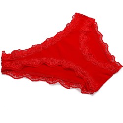 Set OF (3) Cotton Panties Dantel - Multicolor