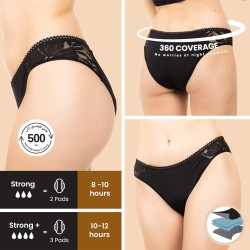 Shemsi Bahia Women's Period Underwear Reusable, Washable, Leak-proof and Anti-bacterial Strong Absorption