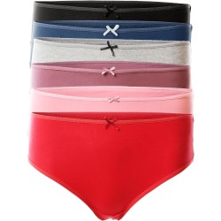 Solid Panties for Women, Set of 6 - (Colors may Vary)