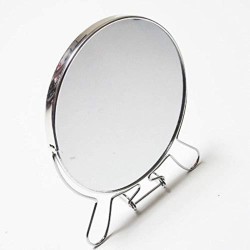 Double-sided double-sided mirror on a 19 cm stainless steel stand