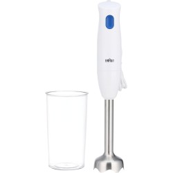 Braun MQ10.001M MultiQuick 1 Hand Blender - Extra Light Purée Stick with Stainless Steel Mixing Base and EasyTwist System, Includes 600 ml Mixing and Measuring Cup, 450 Watt, White