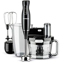 TORNADO Hand Blender 1000 Watt Food Processor Whisk Black THB-1000MK