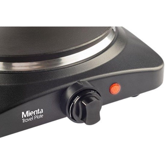 Mienta - Hot Travel Plate 1500 Watts - HP41425A - Black Mienta - Hot Travel Plate 1500 Watts - HP41425A - Black