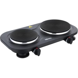 Mienta HP41225A Duetto Hot Plate, 2 Burners, 2500 Watt - Black