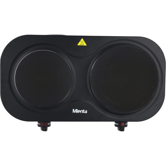 Mienta HP41225A Duetto Hot Plate, 2 Burners, 2500 Watt - Black Mienta HP41225A Duetto Hot Plate, 2 Burners, 2500 Watt - Black