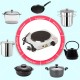 hanso electric hot plate with Non-Stick Coating, One Cooking Plate, Adjustable Temperature, Auto-Thermostat, Overheat Protection, Compact and Portable for Countertop Cooking, 900W