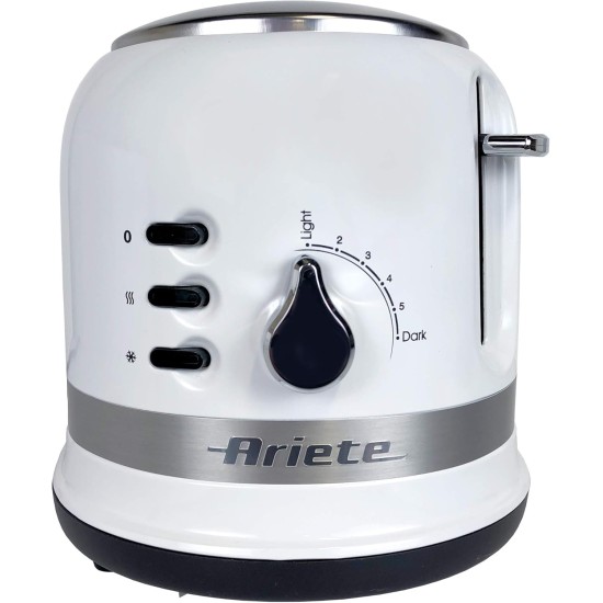 Ariete 0149W Moderna 2 Slice Toaster, Defrost, Heating & Cooking Function, White Ariete 0149W Moderna 2 Slice Toaster, Defrost, Heating & Cooking Function, White
