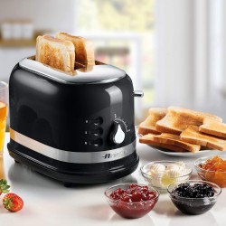 Ariete 0149B Moderna 2 Slice Toaster, Defrost, Heating & Cooking Function, Black
