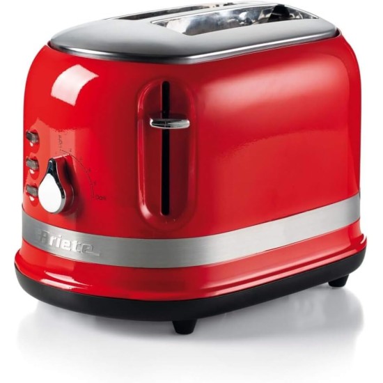 Ariete 0149R Moderna 2 Slice Toaster, Defrost, Heating & Cooking Function, Red, Stainless Steel Ariete 0149R Moderna 2 Slice Toaster, Defrost, Heating & Cooking Function, Red, Stainless Steel