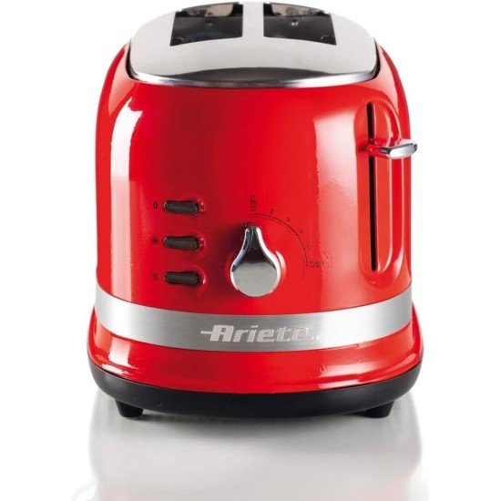 Ariete 0149R Moderna 2 Slice Toaster, Defrost, Heating & Cooking Function, Red, Stainless Steel Ariete 0149R Moderna 2 Slice Toaster, Defrost, Heating & Cooking Function, Red, Stainless Steel