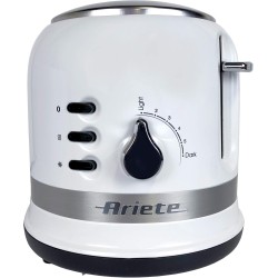 Ariete 0149W Moderna 2 Slice Toaster, Defrost, Heating & Cooking Function, White