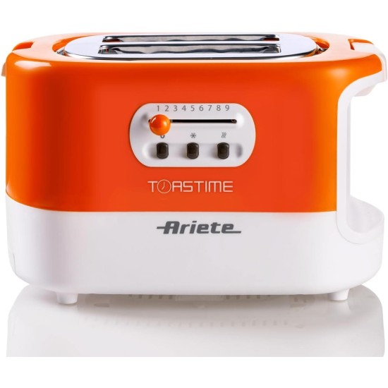 Ariete 159 Toastime, Orange Toaster, 2 Slice Capacity, 9 Browning Levels, 700 W, 3 Functions, Orange, no pliers. (by Delonghi Group)no pliers. 159 (by Delonghi Group). Ariete 159 Toastime, Orange Toaster, 2 Slice Capacity, 9 Browning Levels, 700 W, 3 Functions, Orange, no pliers. (by Delonghi Group)no pliers. 159 (by Delonghi Group).