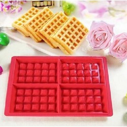 Amison, Set of 2 Silicone Molds for Making Waffles, Chocolate Bars, Cakes, Waffels, Ice Cubes