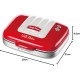 Ariete Waffle Maker Party Time 1973, Waffle Maker with Non-Stick Plates, Cord Reel, Safety Lock and Power Indicator, 700 W, Red Ariete Waffle Maker Party Time 1973, Waffle Maker with Non-Stick Plates, Cord Reel, Safety Lock and Power Indicator, 700 W, Red