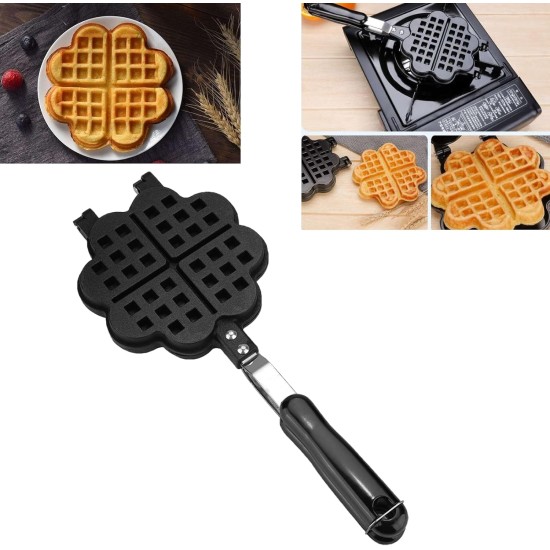 Heart Shape Waffle Pan Heart Shape Household Kitchen Gas Non-Stick Waffle Maker Pan MouldPress Plate Baking Tool